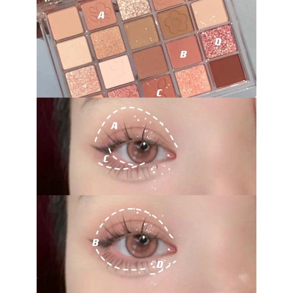 Bảng Phấn Mắt Jad 20 Màu Lì Và Ánh Ngọc Trai Lấp Lánh Chống Thấm Nước Lâu Trôi Không Dễ Phai Màu Màu Sắc