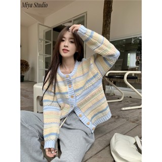  Miya Studio Áo Len áo khoác cardigan Dễ thương Cute Thời trang Đơn giản WMY2393F6J 39Z230926 