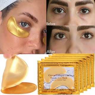 Mặt nạ mắt collagen vàng pha lê chống lão hóa / nếp nhăn / quầng thâm / bọng mắt / quầng thâm