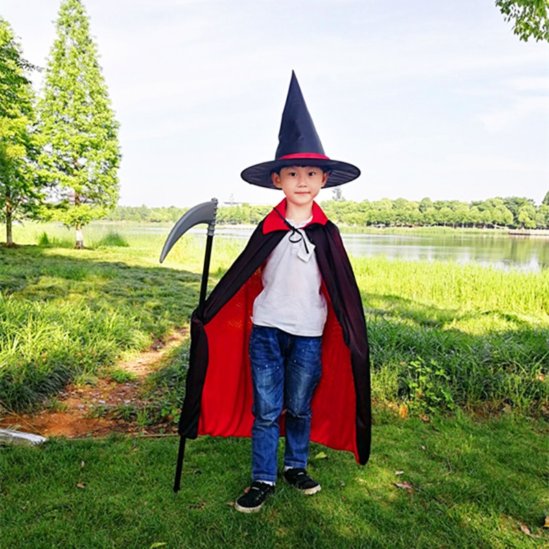 Hàng Có Sẵn Áo Choàng Hóa Trang Cướp Biển Mặt Đỏ Đen Có Mũ Trùm Đầu Hóa Trang halloween Cho Người Lớn Và Trẻ Em