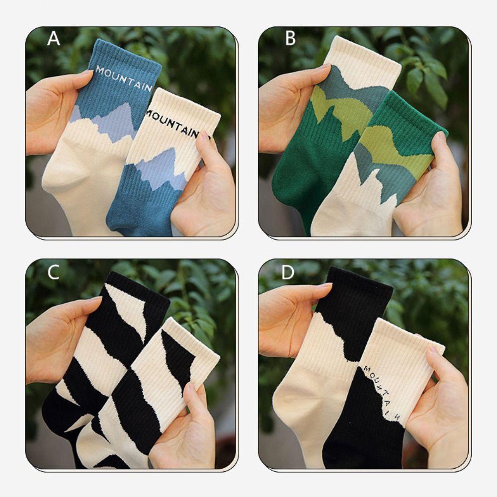 Kent1 Vớ cotton Dài Thoáng Khí Thiết Kế Không Đối Xứng Thời Trang Cá Tính Cho Nữ