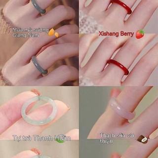Nhẫn Trơn Chống Sốc Thiết Kế Cá Tính Trẻ Trung Hợp Thời Trang Cho Cặp Đôi
