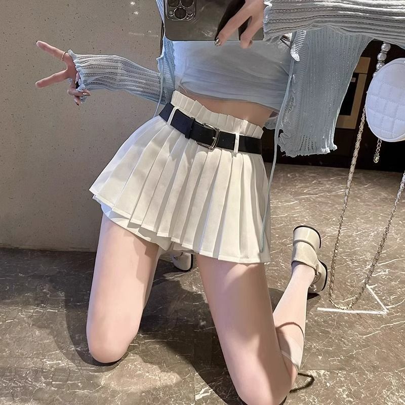 Chân Váy chiffon Chữ a Xếp Ly Lưng Cao Thời Trang Cho Nữ