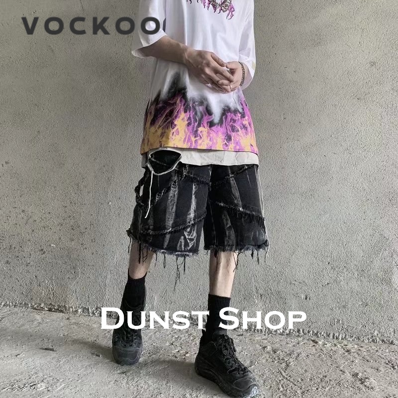  Dunst Shop quần đùi nam quần jean ống rộng quần short nam 2023 NEW DS061329