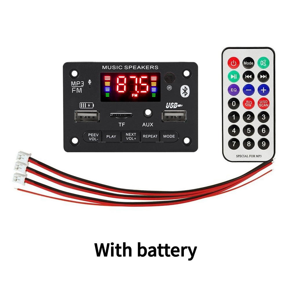 DIYMORE Bảng Mạch Giải Mã Âm Thanh dc 6v 12v bluetooth 5.0 usb aux sd fm