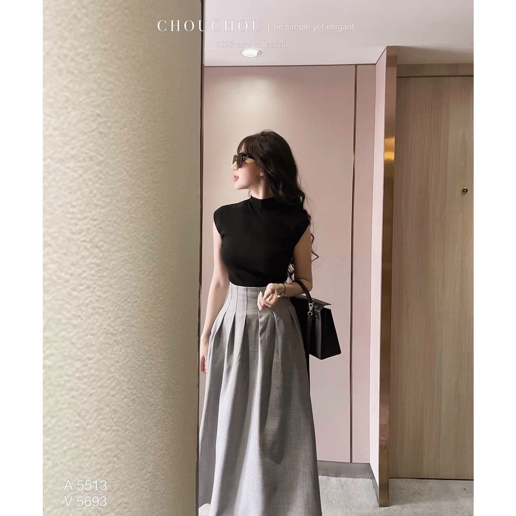 Sét Áo Và Chân Váy Xếp Ly Z.R