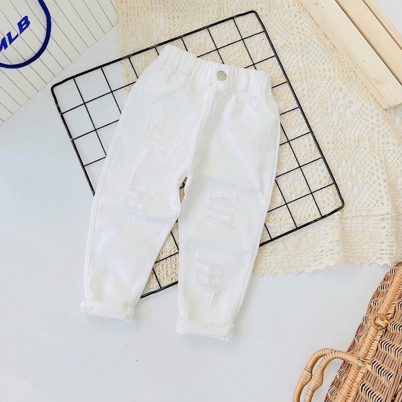 QUẦN DÀI KAKI RÁCH CHO BÉ