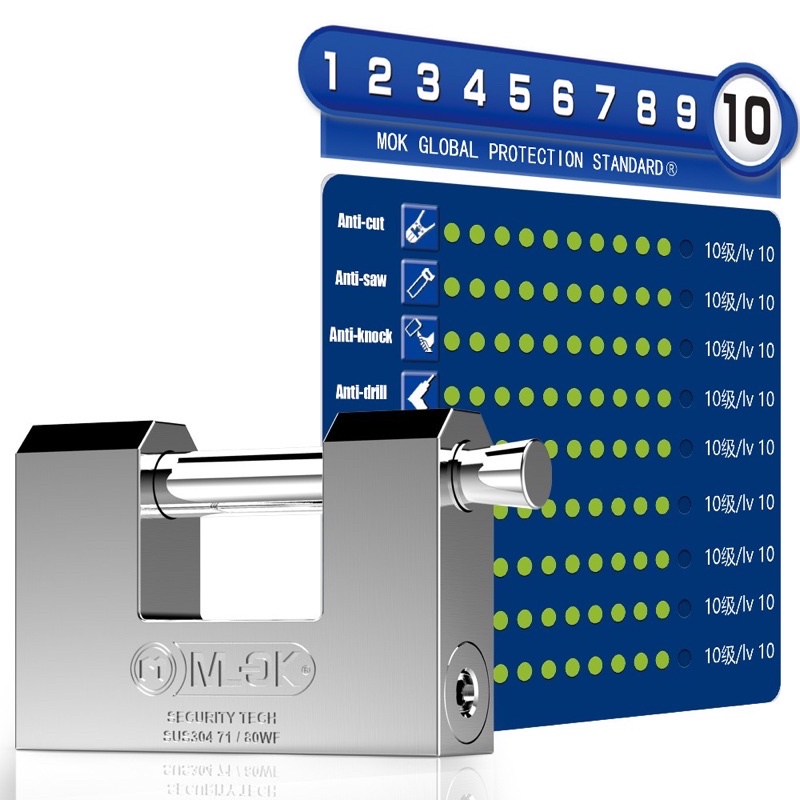 Ổ khoá ngang inox 304 chống cắt trộm không bị gỉ sét thích hợp cho dùng ngoài trời , phòng trọ , cửa cổng