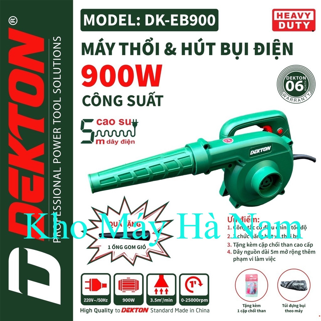 Máy thổi bụi và hút bụi DEKTON  DK-EB900 MẪU MỚI 2023 900W ĐL HÀ NAM