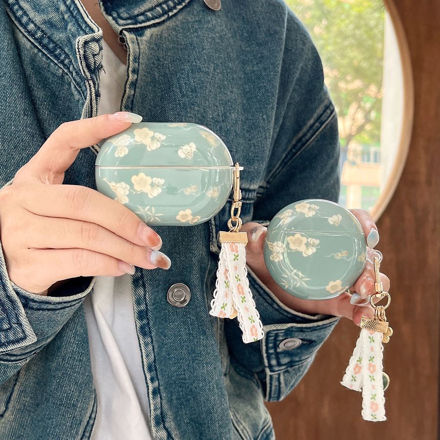 Vỏ Bảo Vệ Hộp Sạc Tai Nghe huawei freebuds pro 2 / freebuds 5i 4i 4 3 freebuds4i / freebuds5 / freebuds3 Bằng silicon Mềm Họa Tiết Ren Hoa Xinh Xắn