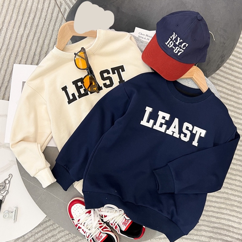 90-160cm Áo Bé Trai Mùa Thu Phong Cách Mới Trẻ Em Cổ Tròn Thu Đông Quần Áo Mùa Thu Quần Áo Trẻ Em Hoạt Hình Quần Áo Mùa Đông