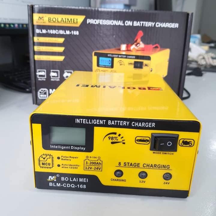 SẠC BÌNH ĂC QUY Ô TÔ 12V-24V - 200AH THÔNG MINH TỰ ĐỘNG NGẮT KHI ĐẦY - BTN23