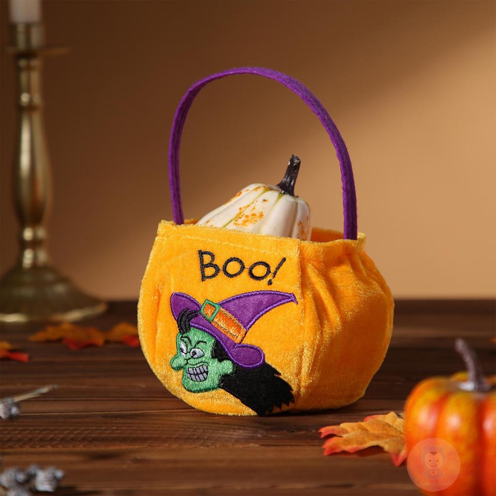 Laa6-túi Xách Tay Họa Tiết Bí Ngô / Ma Hoạt Hình halloween Cho Trẻ Em