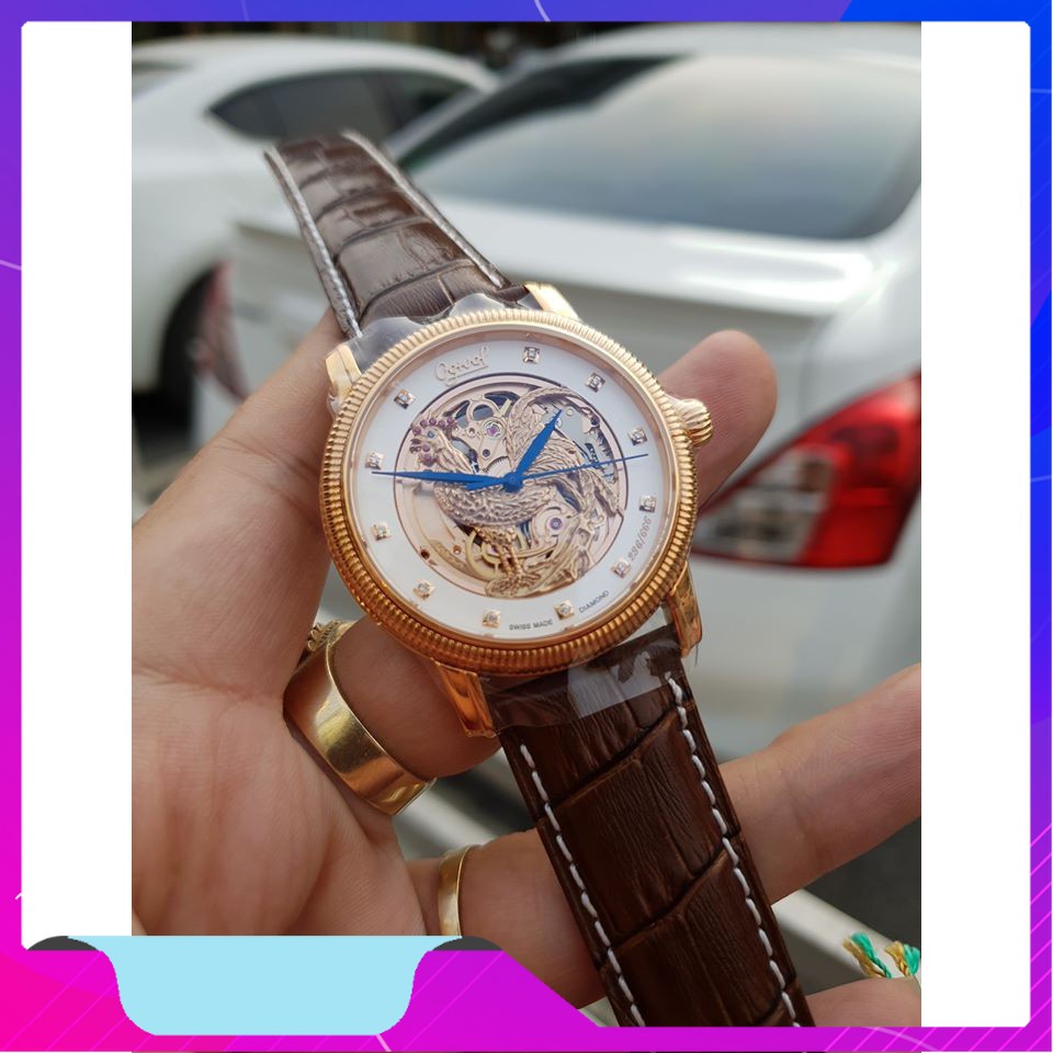 Đồng hồ nam Ogival gà Kim Kê - Gà Trống Thần Tài OG358.37AGR-GL Chính Hãng