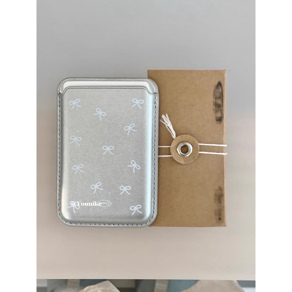 Bao Da Điện Thoại Có Ngăn Đựng Thẻ Đính Nơ Hồng Cho 15pro / 14promax / 13 / 12 / 11 / xsmax Ốp