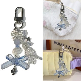 Biển Ngọt Bướm Móc Khóa Dễ Thương Đính Hạt Móc Khóa Cho Nữ Thời Trang Dễ Thương Dâu Bướm Mặt Dây Chuyền Móc Khóa Trang Sức T