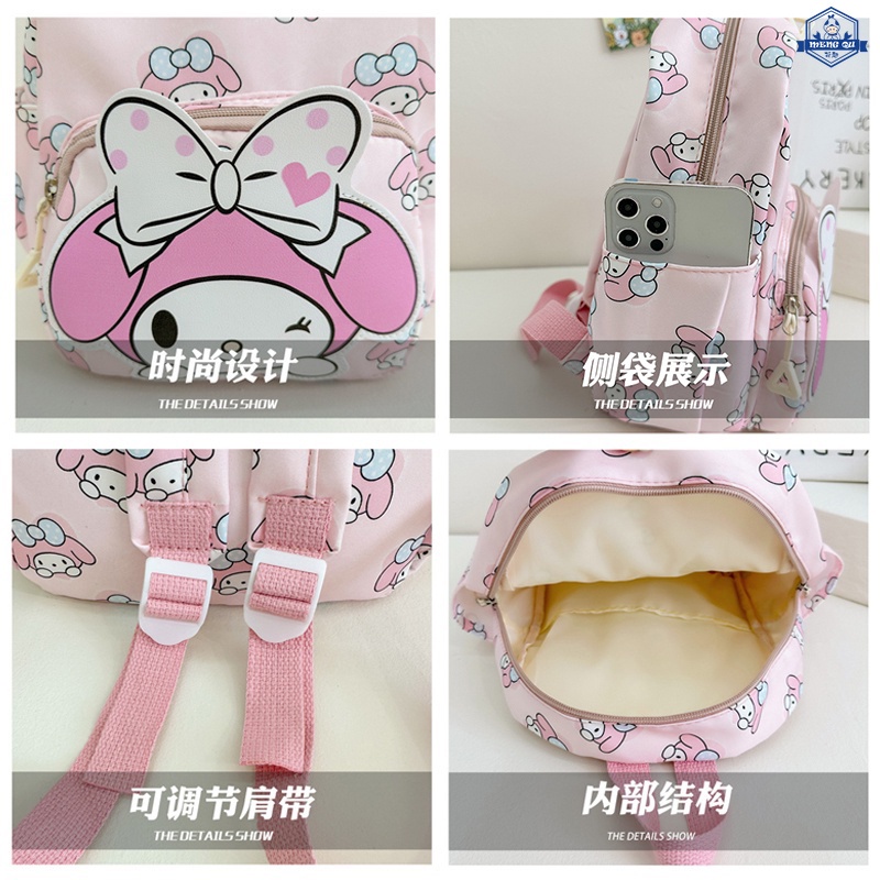 Sanrio Balo Đi Học Du Lịch Họa Tiết Hoạt Hình kuromi Đáng Yêu Cho Bé Trai Gái