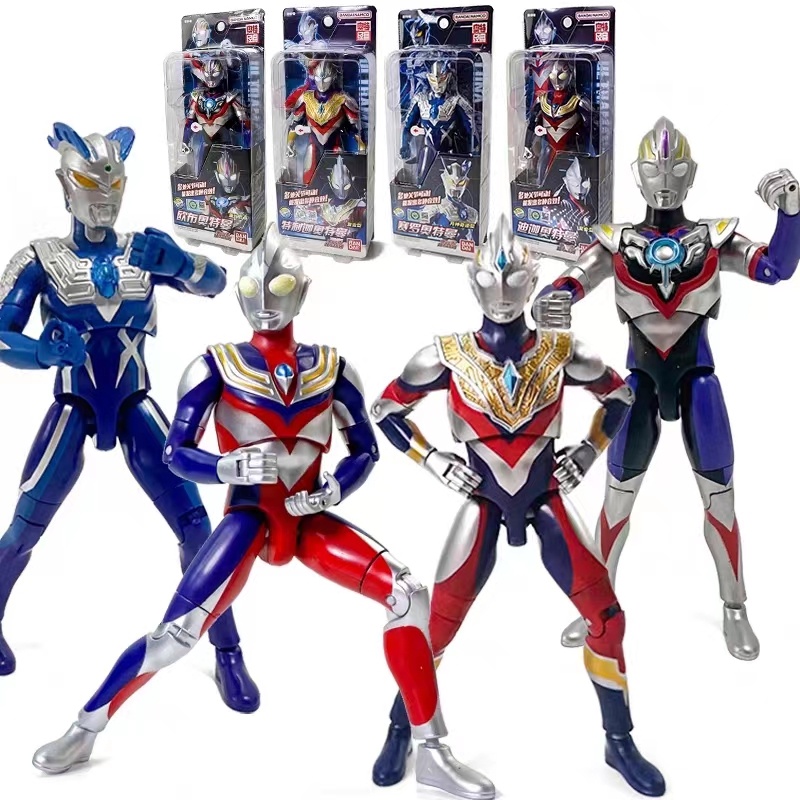 Ultraman Mô Hình Búp Bê Siêu Nhân Có Khớp Cử Động Độc ĐáoTặng ô tô