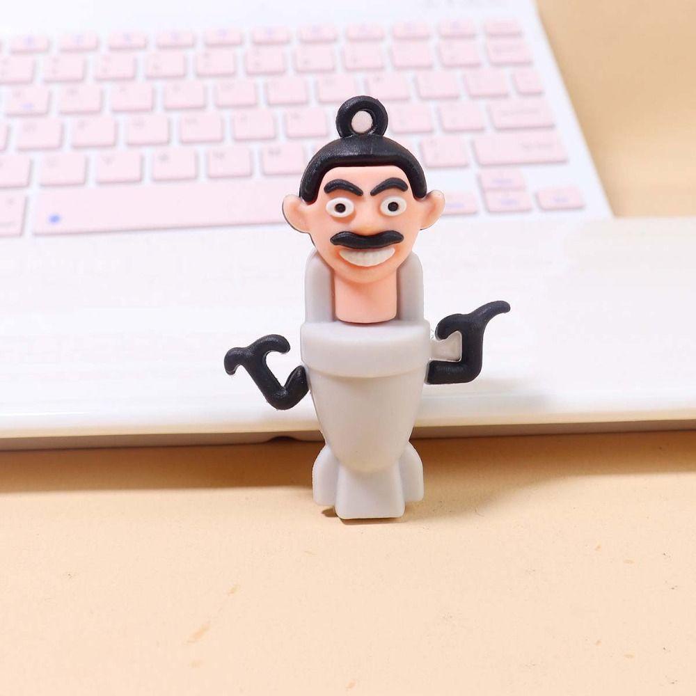 Adames skibidi bop keychians, skibidi bop bop tv man camara man anime toilet Trang Sức Có Móc Khóa Bằng pvc Cho Nam
