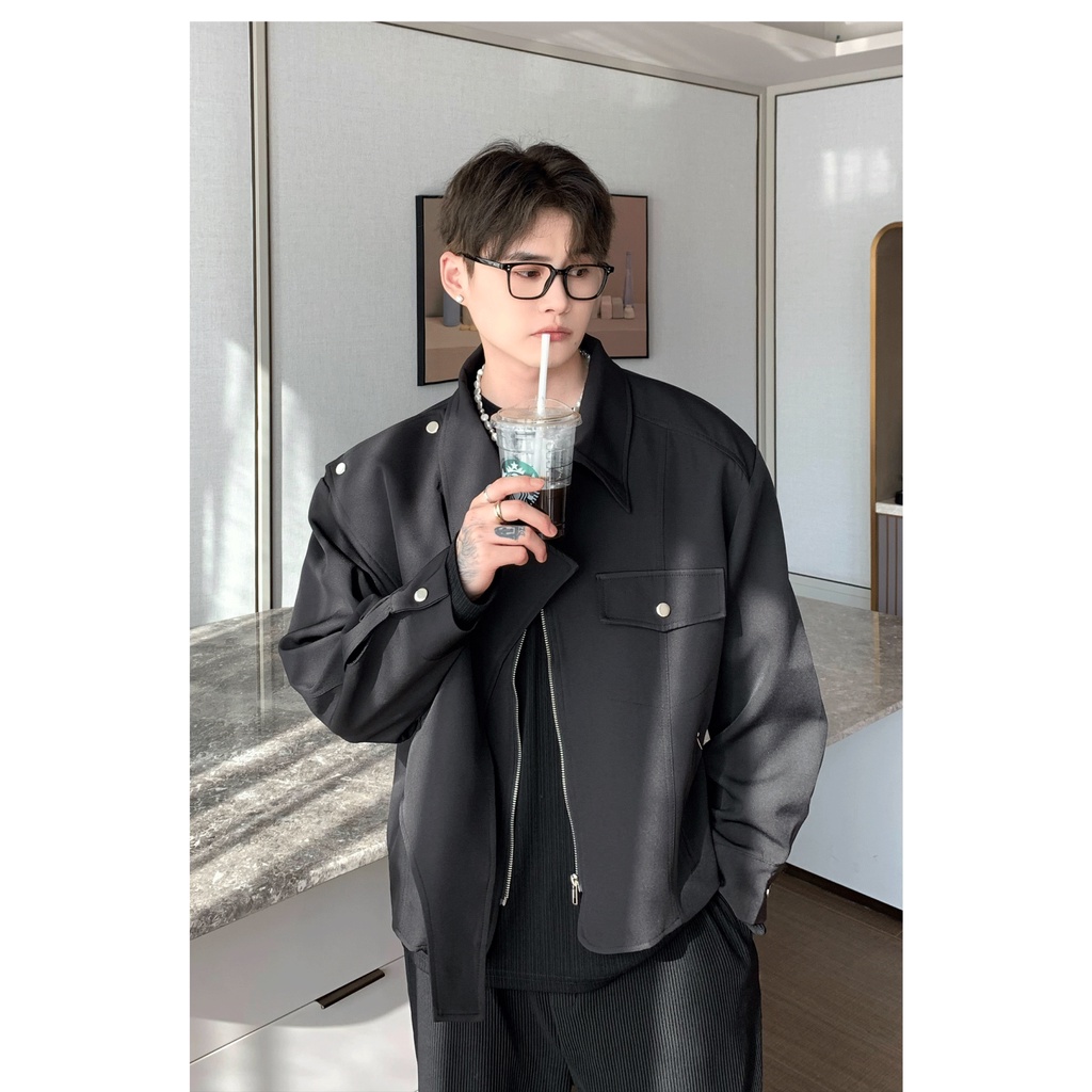 Áo Khoác Khóa Kéo Nhẹ Nhàng Phong Cách Hàn Quốc Hợp Thời Trang Cho Nam