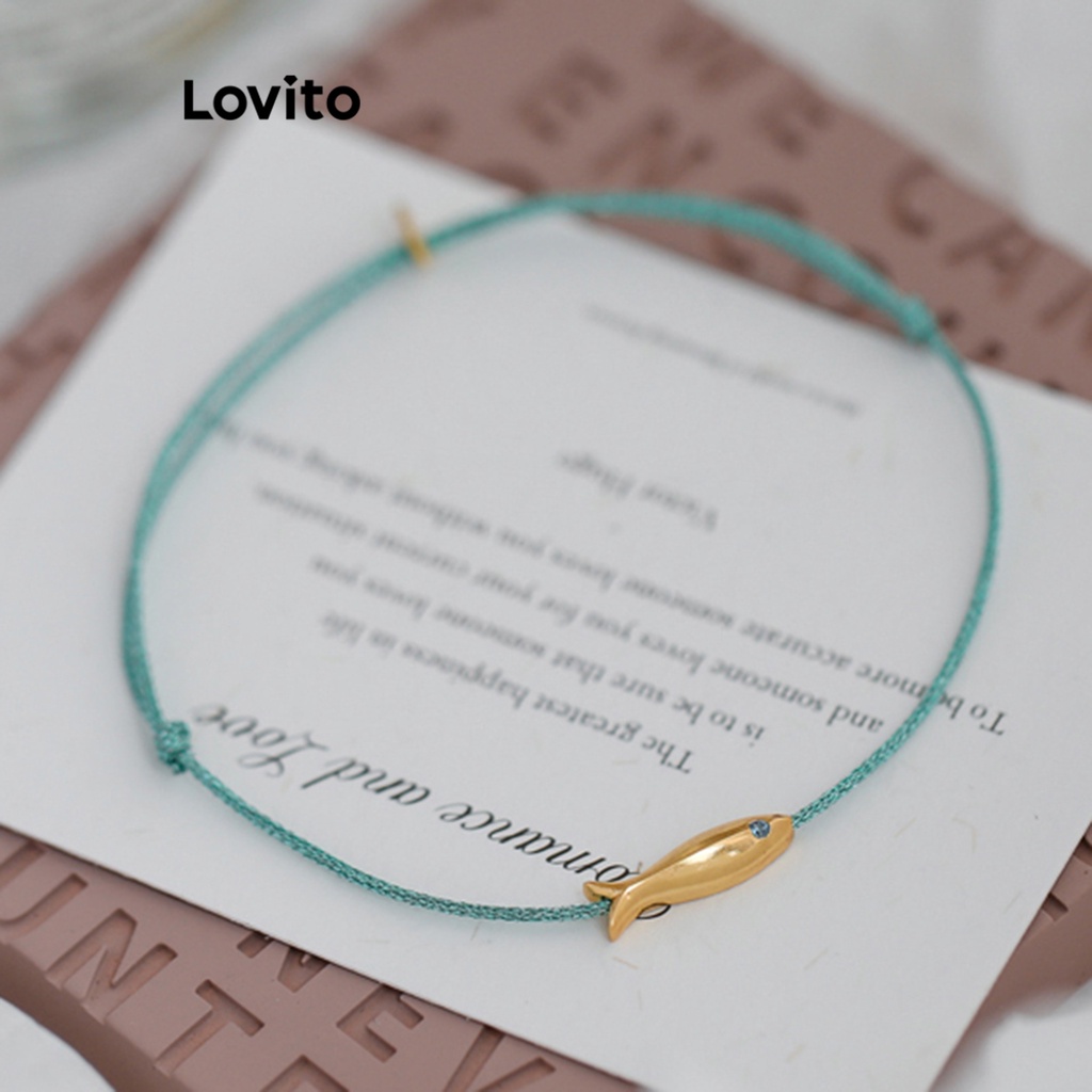 Lắc chân Lovito kim loại màu trơn thường ngày cho nữ LFA01090