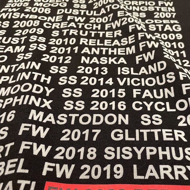 ZTBN FAR ARCHIVE WANG Jiaer niche fashion brand slogan letter flocking printing loose round neck short sleeve t for men and women