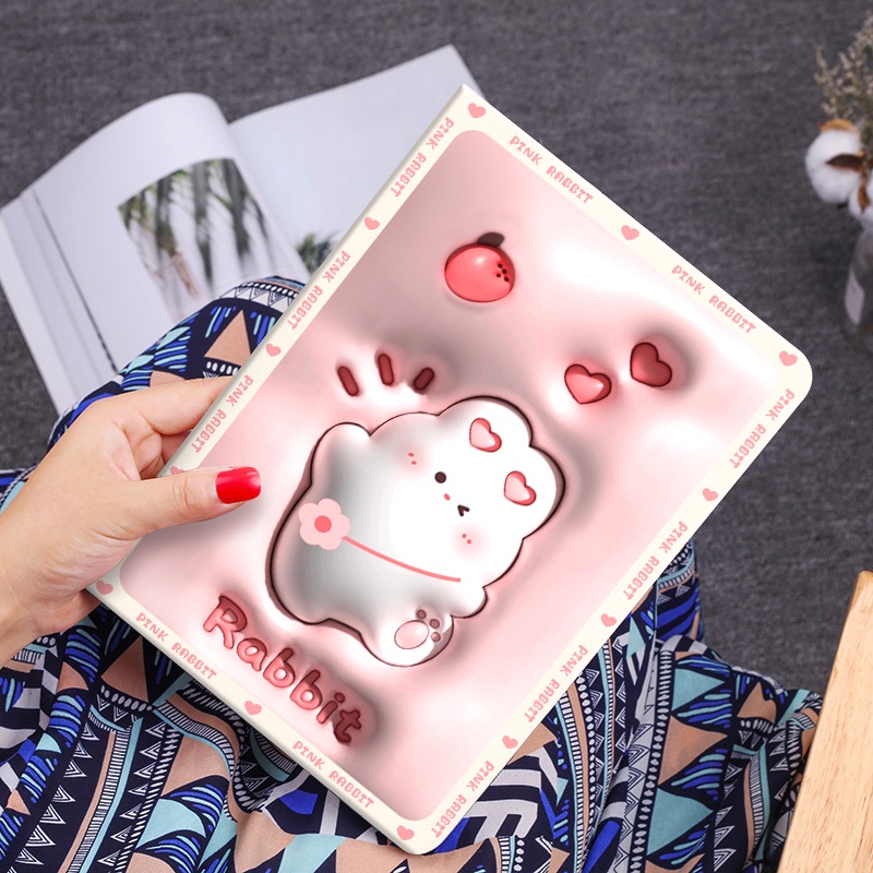 Hoạt Hình Bao Da pu Máy Tính Bảng Nắp Gập In Hình Thỏ Cho xiaomi redmi pad se 11 2023 mi pad 5 pro / pad 6 pro 11 redmi pad 10.61 Ốp