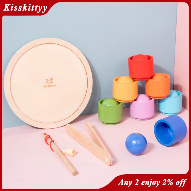 Kisskitty Trò Chơi Phân Loại Câu Cá Bằng Gỗ 2 Trong 1