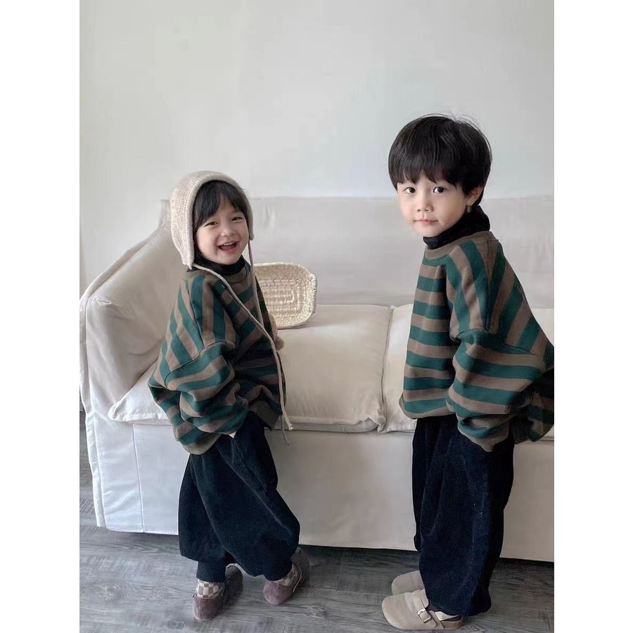 Áo Sweater Tay Dài Phong Cách Hàn Quốc Thời Trang Xuân Thu Mới Cho Bé Trai Và Gái