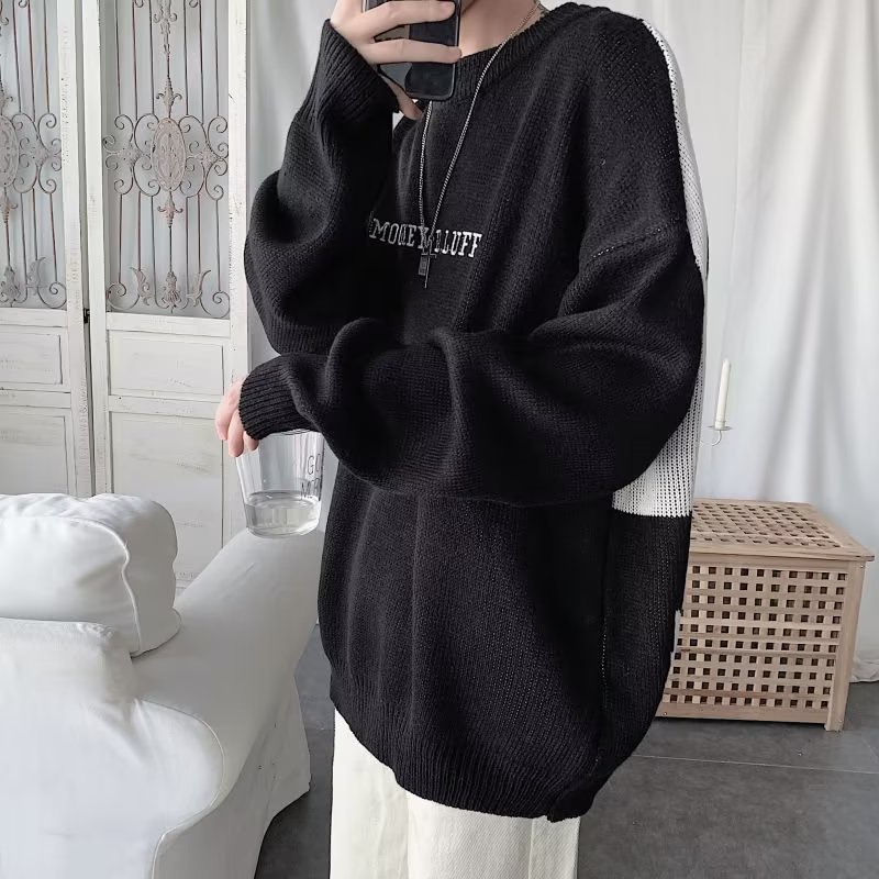 Áo sweater Dáng Rộng Họa Tiết Hoạt Hình Phong Cách Mỹ Cho Nam
