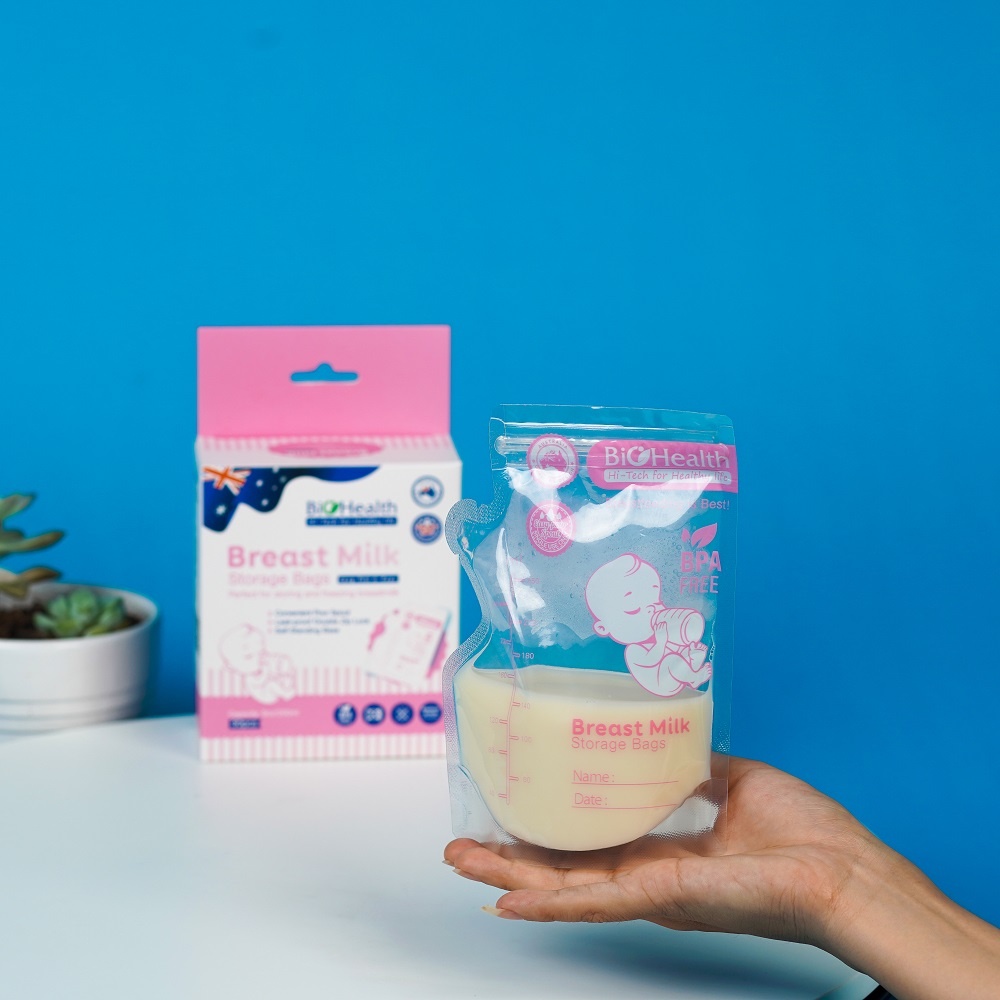 Hộp 30 túi trữ sữa Biohealth Úc - 150ml/250ml - Nhựa an toàn cho bé