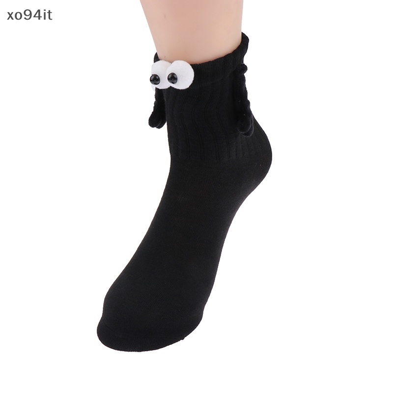 Xit Đôi Vớ Dài unisex Bằng cotton Hút Nam Châm Hình Bàn Tay Màu Trắng Đen unisex n