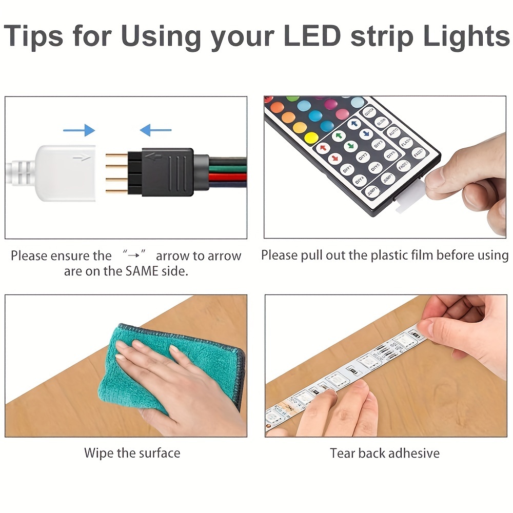 Dây Đèn led 5050 44 Nút Điều Khiển Từ Xa 5v Mềm Mại Trang Trí Phòng Khách / Máy Tính