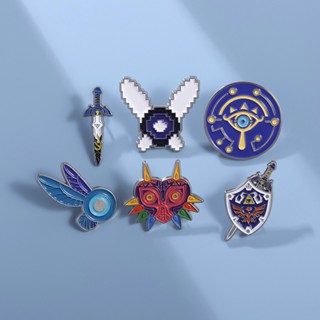 Huy Hiệu Cài Áo Hình Khiên Mặt Nạ game legend of zelda breath of the wilderness Menemel Cho Bạn Bè