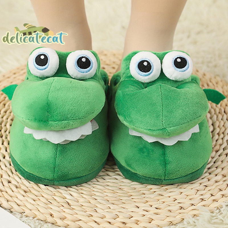 Dép Bông Cá Sấu Hoạt Hình Vui Nhộn Đi Bộ Với Miệng Mở Và Khiêu Vũ Ấm Áp Thoải Mái Quà Tặng Giáng Sinh Cho Bé Trai Bé Gái