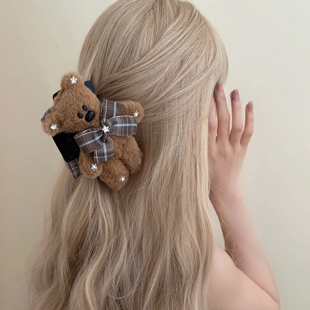 Búp Bê Âm Thanh mr... mr... Handou Kẹp Tóc Hình Chú Gấu teddy / Cá Mập Nhồi Bông Nhỏ Xinh Xắn Cxbpi01.vn1011