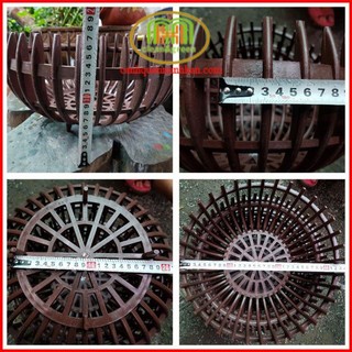 Chậu nhựa giả gỗ trồng lan phi 35 nhựa PVC bền, khó vỡ thời gian sử dụng lâu dài combo 5 cái