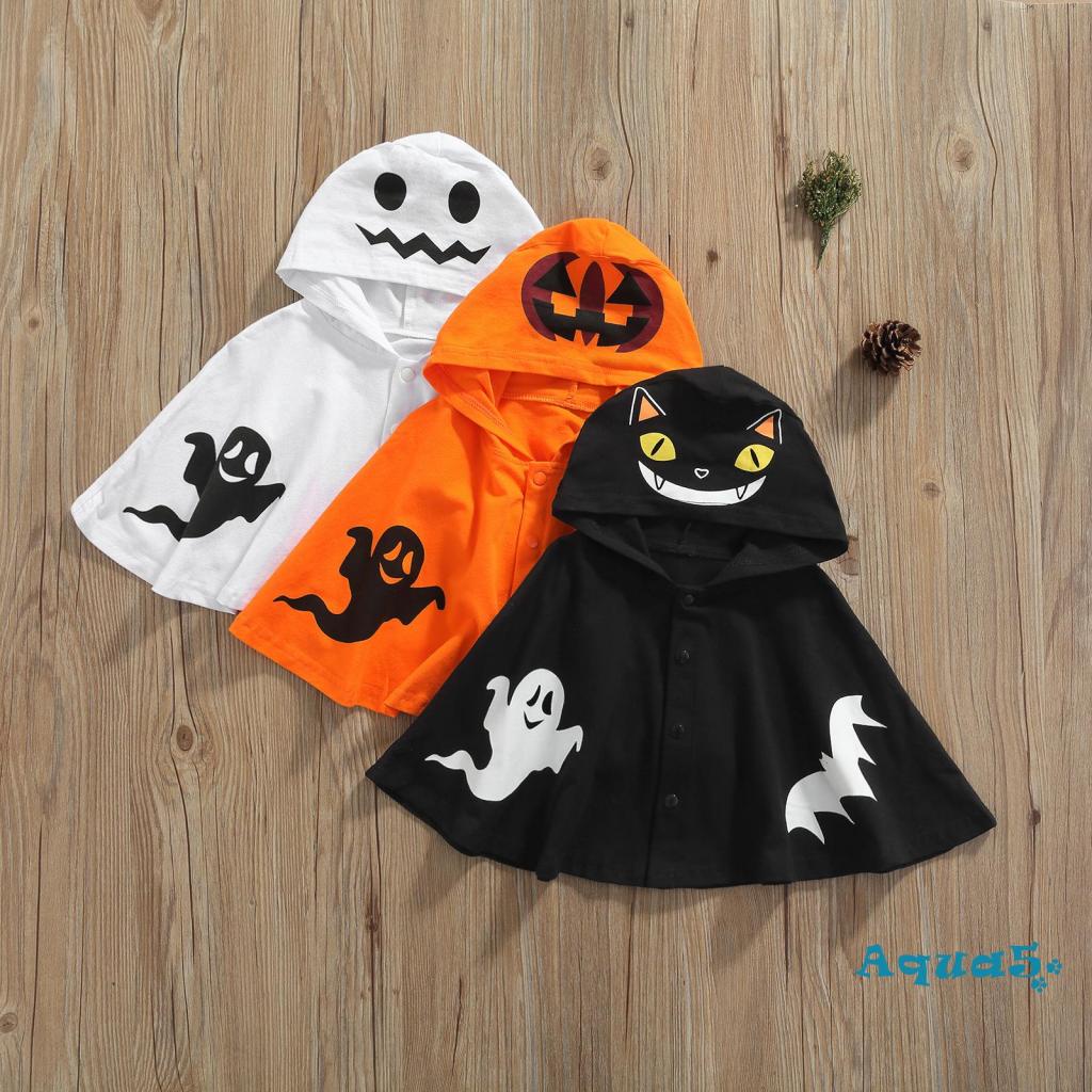 Aqua- Áo Khoác Có Nón In Họa Tiết halloween Hoạt Hình Cho Bé 9 Tháng-3 Tuổi