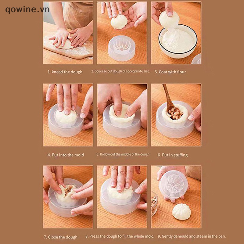 Qowine Khuôn Làm Bánh baozi Trung Quốc vn