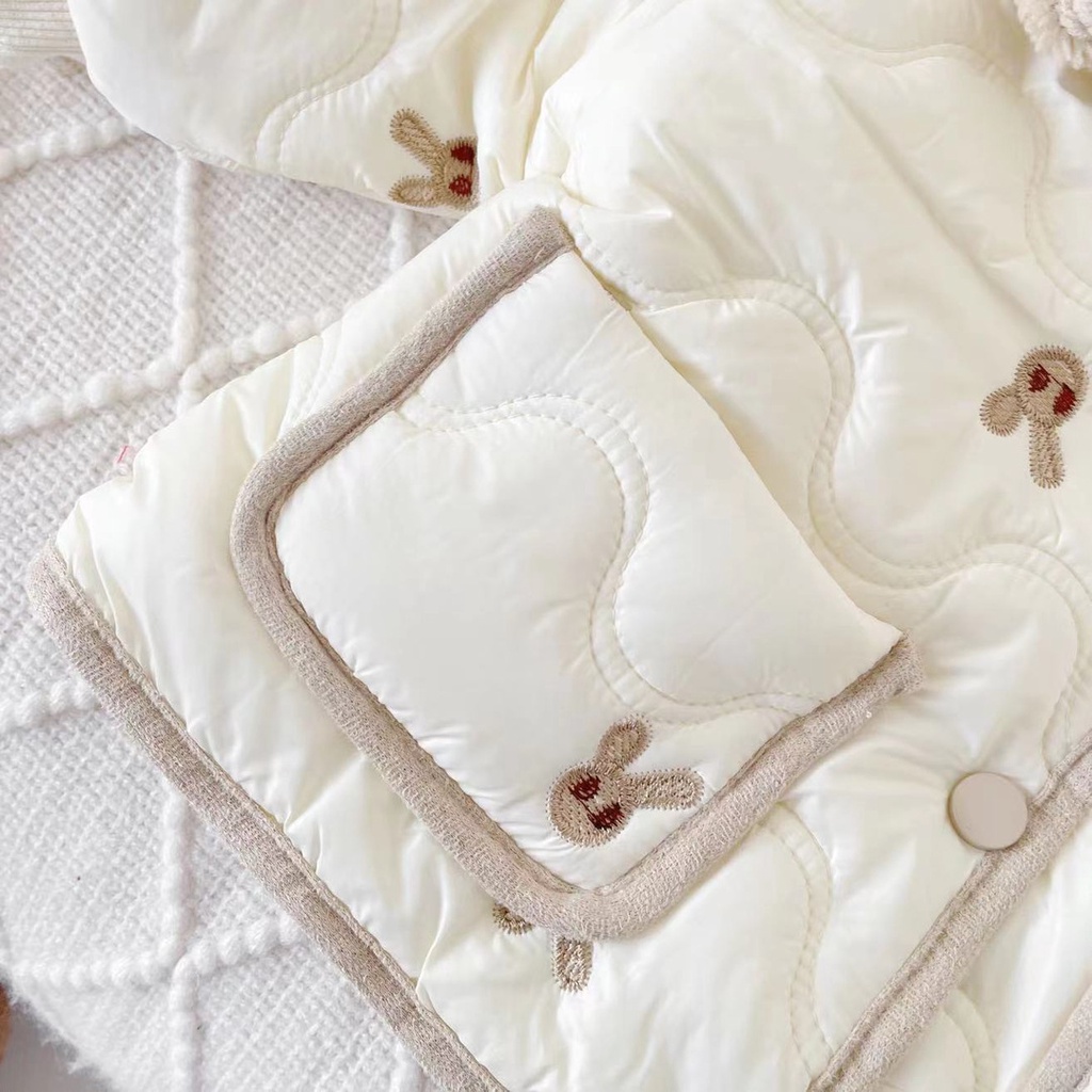 Áo Khoác Lót Lông Cừu Dày Dặn Phong Cách Mới 2023 Cho Bé Gái