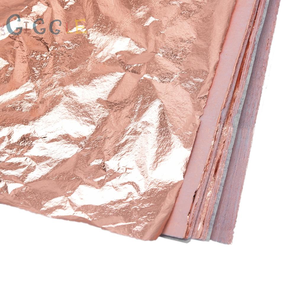 100 Sheets ceiling decor Silver Copper Leaf Gilding photo frame DIY Foil Paper