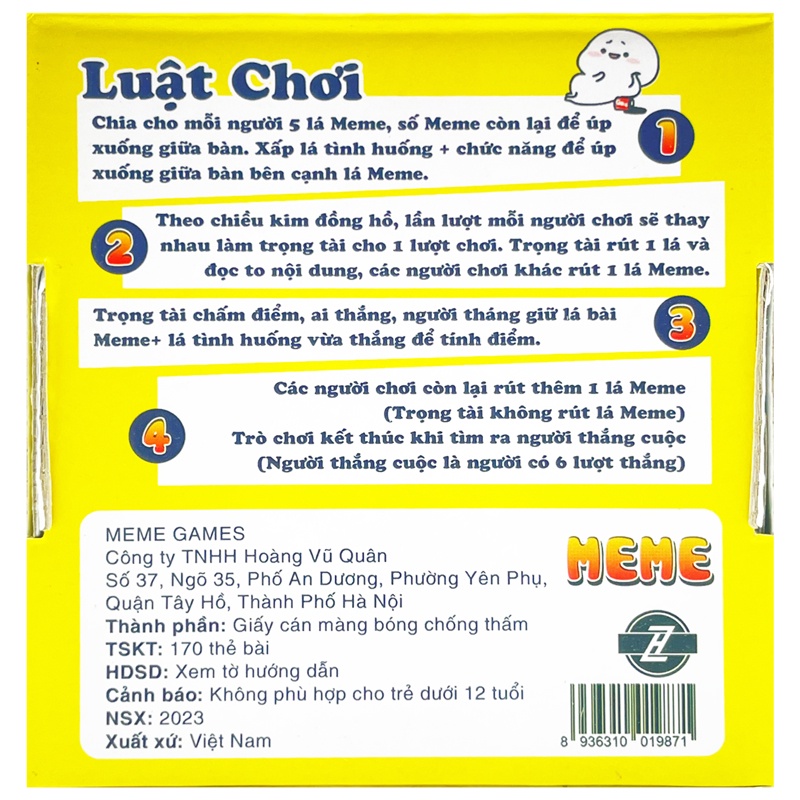 Boardgame Meme 170 Lá - ZHouse 71