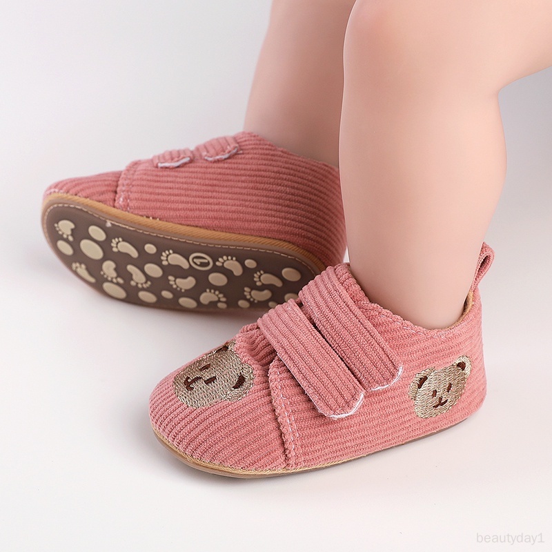 Giày Đế Mềm Chống Trượt Họa Tiết Sọc Thời Trang Xuân Thu Cho Bé