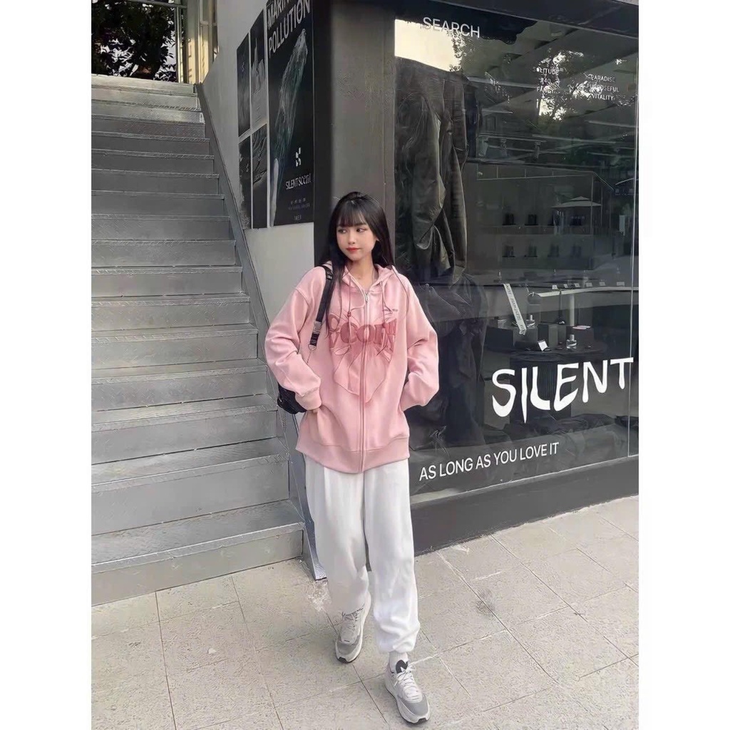 Áo khoác nỉ khoá kéo cover