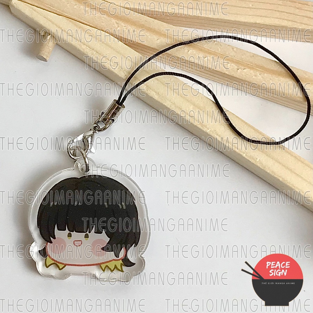 Móc dây treo điện thoại BLUE LOCK ver FACE CHIBI mica acrylic móc khóa anime bóng chuyền nagi chigiri isagi bachira