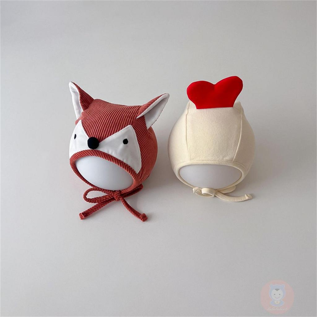 Mũ Trùm Đầu Hoạ Tiết Hoạt Hình laa6-baby bonnet Cho Bé