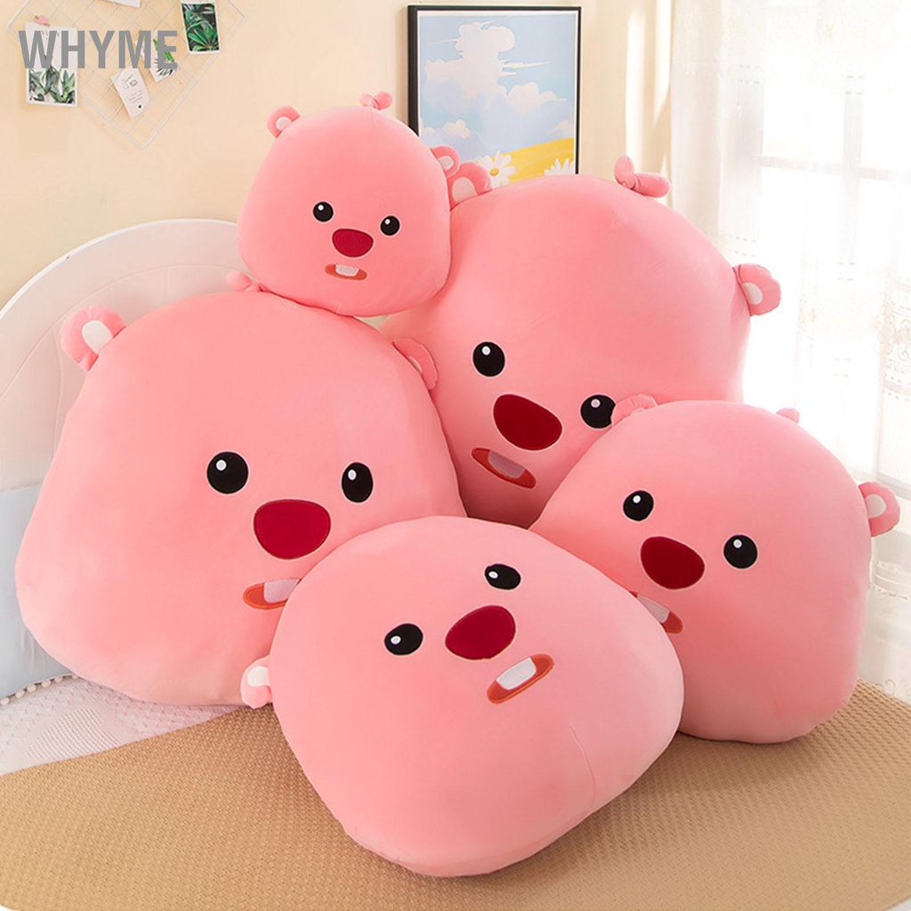 Thú Nhồi Bông  Hình Chim Cánh Cụt Màu Hồng Gấu bông Loopy Gối ôm Hải Ly Dễ Thương Cho Trẻ Em Người Lớn WHYME