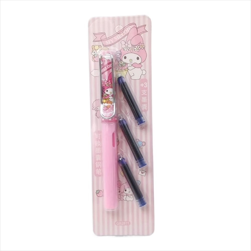 Lacyesbza Bút Mực Ngòi 0.5mm Họa Tiết Hoạt Hình anime my melody cinnamoroll kuromi