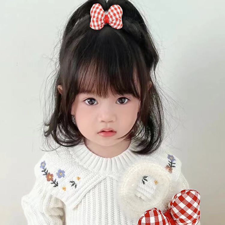 Mới Kẹp Tóc Nơ Đỏ Phong Cách Trung Hoa