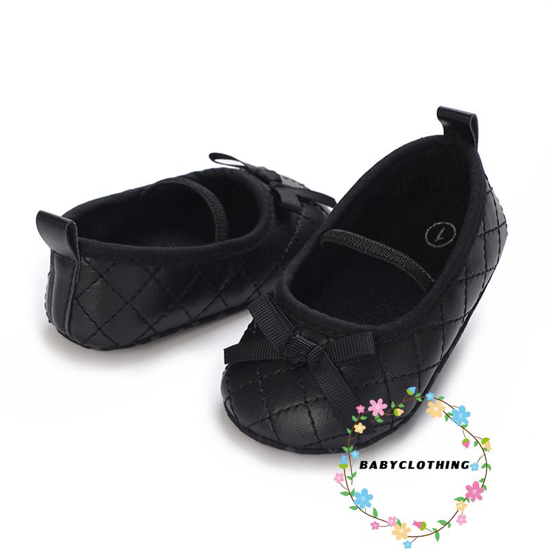 Giày Búp Bê Bằng Da pu Đính Nơ Xinh Xắn Dành Cho Các Bé Tập Đi